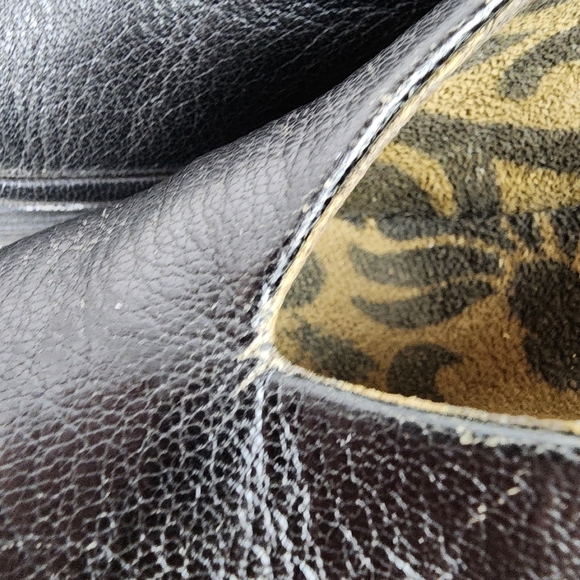 Fly London YAZ Leather Wedge Pump Black Size 38 Slip On Comfort - Picture 12 of 15